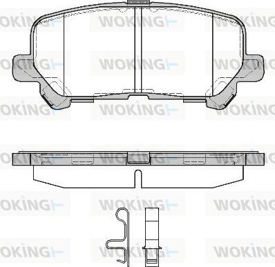 Woking P13703.02 - Тормозные колодки, дисковые, комплект autosila-amz.com