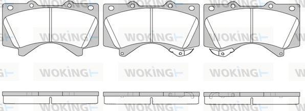 Woking P13713.02 - Тормозные колодки, дисковые, комплект autosila-amz.com