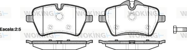 Woking P13773.00 - Тормозные колодки, дисковые, комплект autosila-amz.com