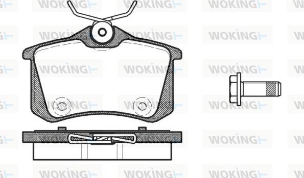 Woking P12913.00 - Тормозные колодки, дисковые, комплект autosila-amz.com