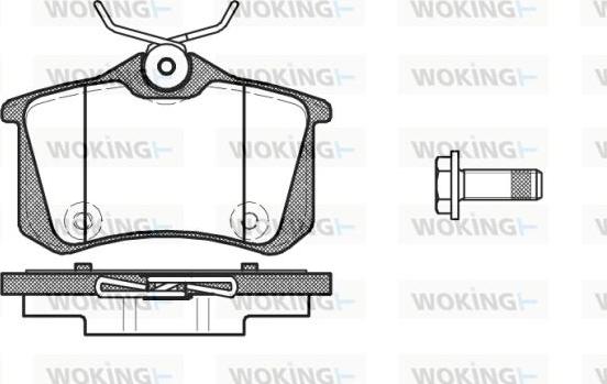 Woking P12913.10 - Тормозные колодки, дисковые, комплект autosila-amz.com