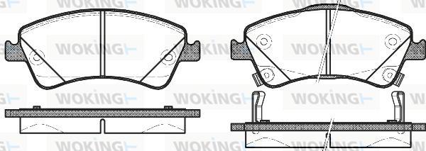 Woking P12413.12 - Тормозные колодки, дисковые, комплект autosila-amz.com
