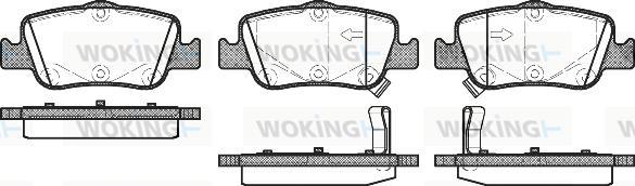 Woking P12563.02 - Тормозные колодки, дисковые, комплект autosila-amz.com