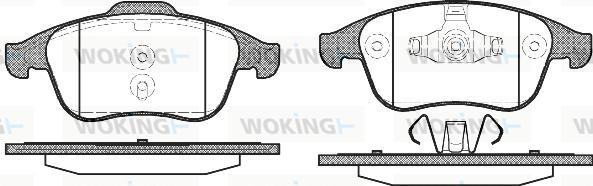 Woking P12503.00 - Тормозные колодки, дисковые, комплект autosila-amz.com