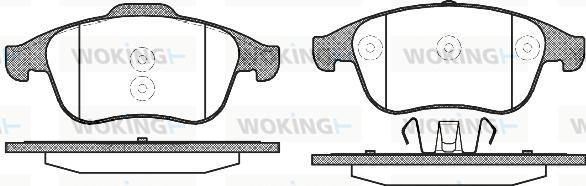 Woking P12503.10 - Тормозные колодки, дисковые, комплект autosila-amz.com