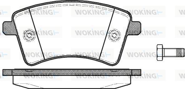 Woking P12513.00 - Тормозные колодки, дисковые, комплект autosila-amz.com