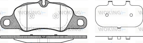 Woking P12663.00 - Тормозные колодки, дисковые, комплект autosila-amz.com