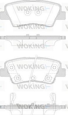 Woking P12623.42 - Тормозные колодки, дисковые, комплект autosila-amz.com