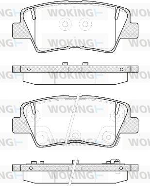 Woking P12623.52 - Тормозные колодки, дисковые, комплект autosila-amz.com