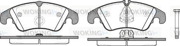 Woking P12043.10 - Тормозные колодки, дисковые, комплект autosila-amz.com