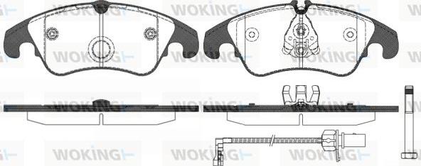 Woking P12043.31 - Тормозные колодки, дисковые, комплект autosila-amz.com