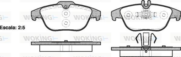 Woking P12053.00 - Тормозные колодки, дисковые, комплект autosila-amz.com