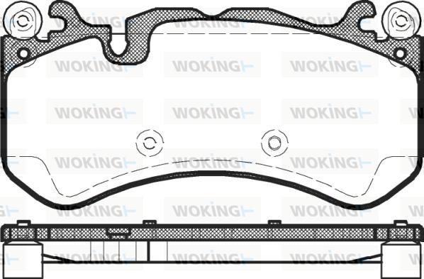Woking P12003.00 - Тормозные колодки, дисковые, комплект autosila-amz.com