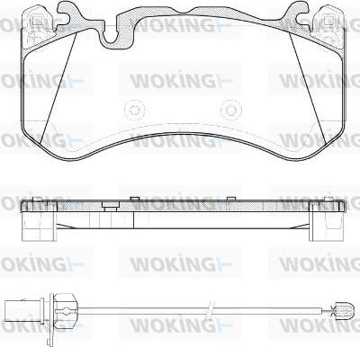 Woking P12003.30 - Тормозные колодки, дисковые, комплект autosila-amz.com