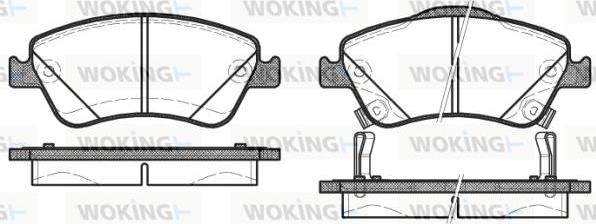 Woking P12103.02 - Тормозные колодки, дисковые, комплект autosila-amz.com