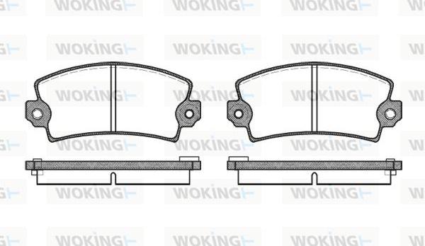 Woking P1213.06 - Тормозные колодки, дисковые, комплект autosila-amz.com