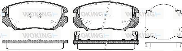 Woking P12853.02 - Тормозные колодки, дисковые, комплект autosila-amz.com