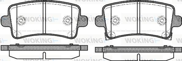 Woking P12883.04 - Тормозные колодки, дисковые, комплект autosila-amz.com