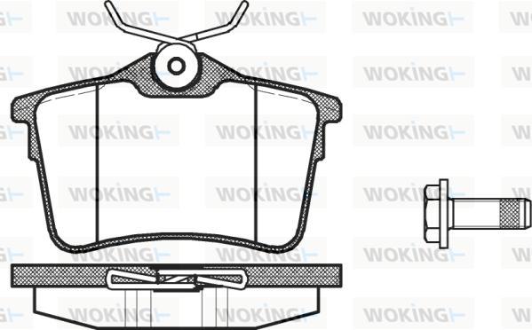 Woking P12823.00 - Тормозные колодки, дисковые, комплект autosila-amz.com
