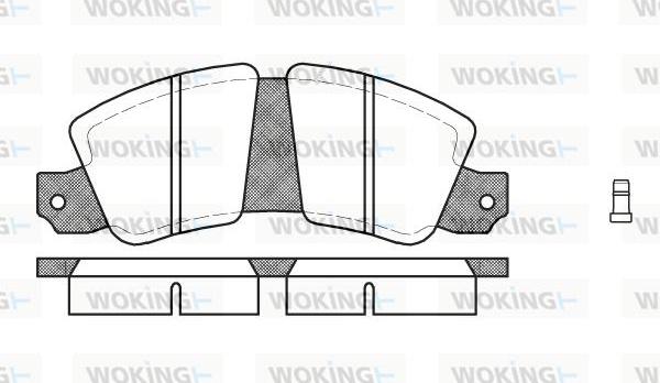 Woking P1233.02 - Тормозные колодки, дисковые, комплект autosila-amz.com