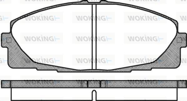 Woking P12253.00 - Тормозные колодки, дисковые, комплект autosila-amz.com