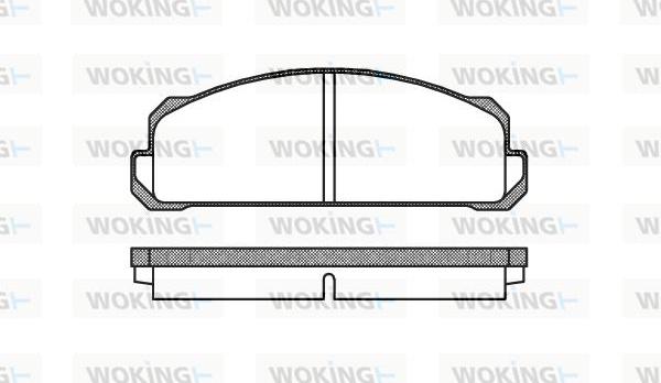 Woking P1223.40 - Тормозные колодки, дисковые, комплект autosila-amz.com