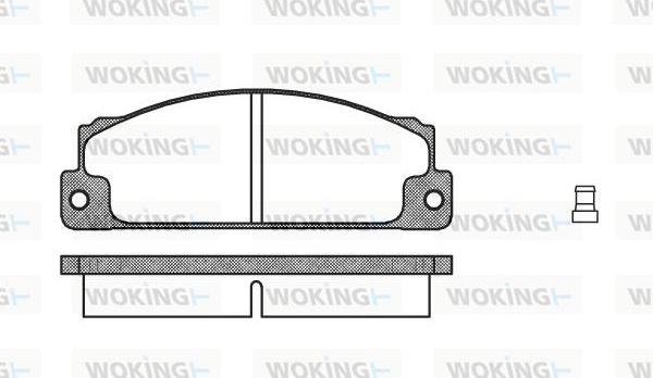 Woking P1223.02 - Тормозные колодки, дисковые, комплект autosila-amz.com