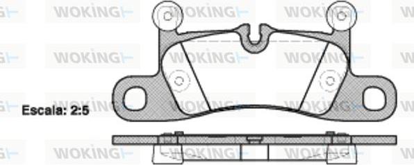 Woking P12793.10 - Тормозные колодки, дисковые, комплект autosila-amz.com