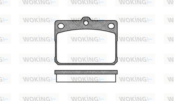Woking P1793.20 - Тормозные колодки, дисковые, комплект autosila-amz.com