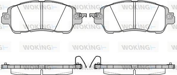 Woking P17563.04 - Тормозные колодки, дисковые, комплект autosila-amz.com