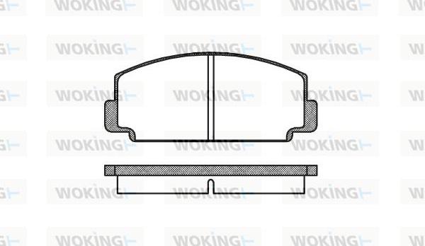 Woking P1753.00 - Тормозные колодки, дисковые, комплект autosila-amz.com