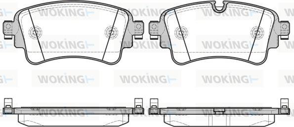 Woking P17693.08 - Тормозные колодки, дисковые, комплект autosila-amz.com