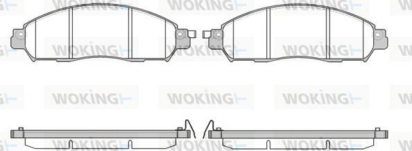 Woking P17123.04 - Тормозные колодки, дисковые, комплект autosila-amz.com