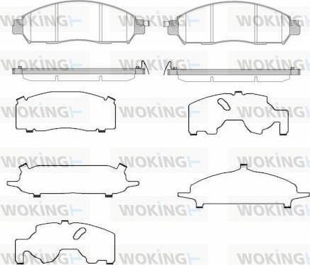 Woking P17123.24 - Тормозные колодки, дисковые, комплект autosila-amz.com