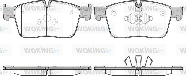 Woking P17833.00 - Тормозные колодки, дисковые, комплект autosila-amz.com