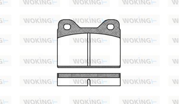 Woking P1733.00 - Тормозные колодки, дисковые, комплект autosila-amz.com