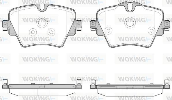 Woking P17253.08 - Тормозные колодки, дисковые, комплект autosila-amz.com