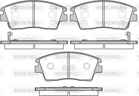 Woking P17763.02 - Тормозные колодки, дисковые, комплект autosila-amz.com