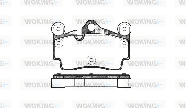 Woking P8963.00 - Тормозные колодки, дисковые, комплект autosila-amz.com