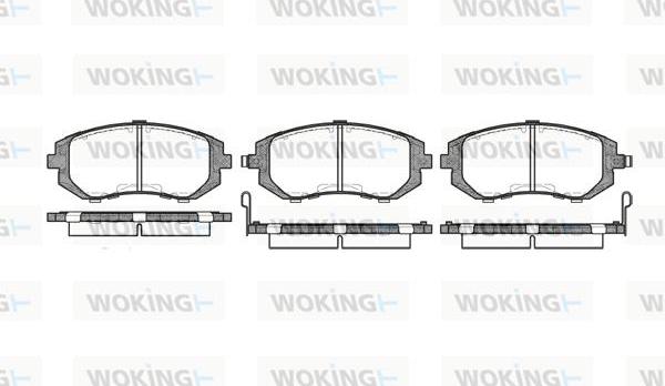 Woking P8513.02 - Тормозные колодки, дисковые, комплект autosila-amz.com