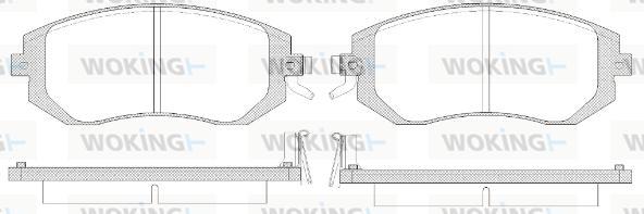 Woking P8513.14 - Тормозные колодки, дисковые, комплект autosila-amz.com
