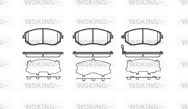 Woking P8513.11 - Тормозные колодки, дисковые, комплект autosila-amz.com