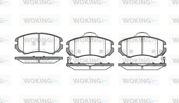 Woking P8533.02 - Тормозные колодки, дисковые, комплект autosila-amz.com