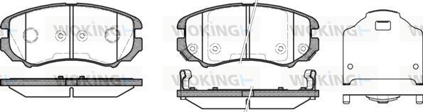 Woking P8533.12 - Тормозные колодки, дисковые, комплект autosila-amz.com