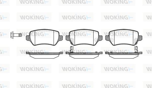 Woking P8573.02 - Тормозные колодки, дисковые, комплект autosila-amz.com