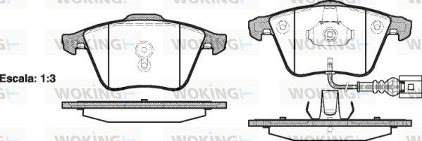 Woking P8643.41 - Тормозные колодки, дисковые, комплект autosila-amz.com