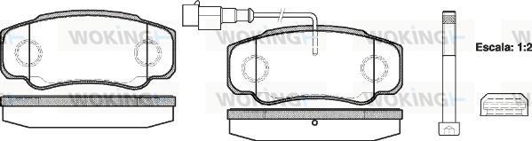 Woking P8613.02 - Тормозные колодки, дисковые, комплект autosila-amz.com