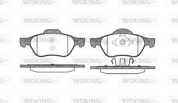 Woking P8623.00 - Тормозные колодки, дисковые, комплект autosila-amz.com