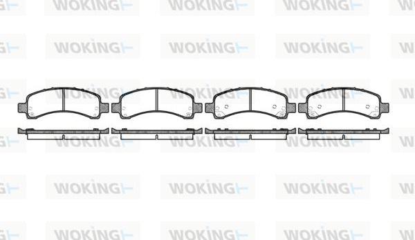 Woking P8893.10 - Тормозные колодки, дисковые, комплект autosila-amz.com