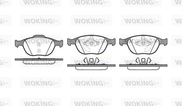 Woking P8843.00 - Тормозные колодки, дисковые, комплект autosila-amz.com